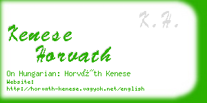 kenese horvath business card